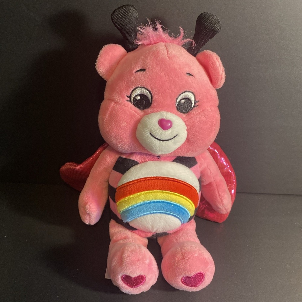 Care Bear Lady Bug Cheer Bear Bean Stuffed Animal Plush Doll Special Edition